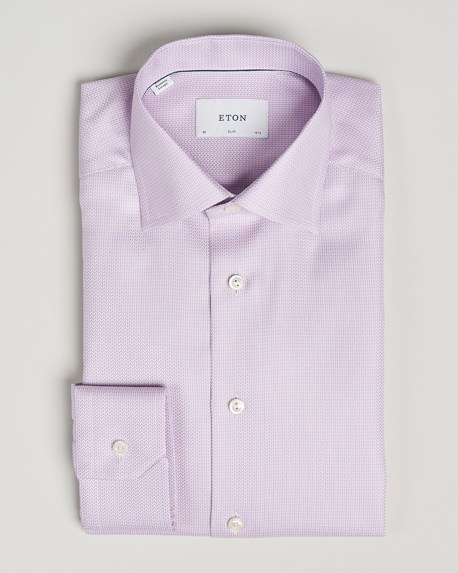 Men | Shirts | Eton | Slim Fit Signature Dobby Shirt Pink
