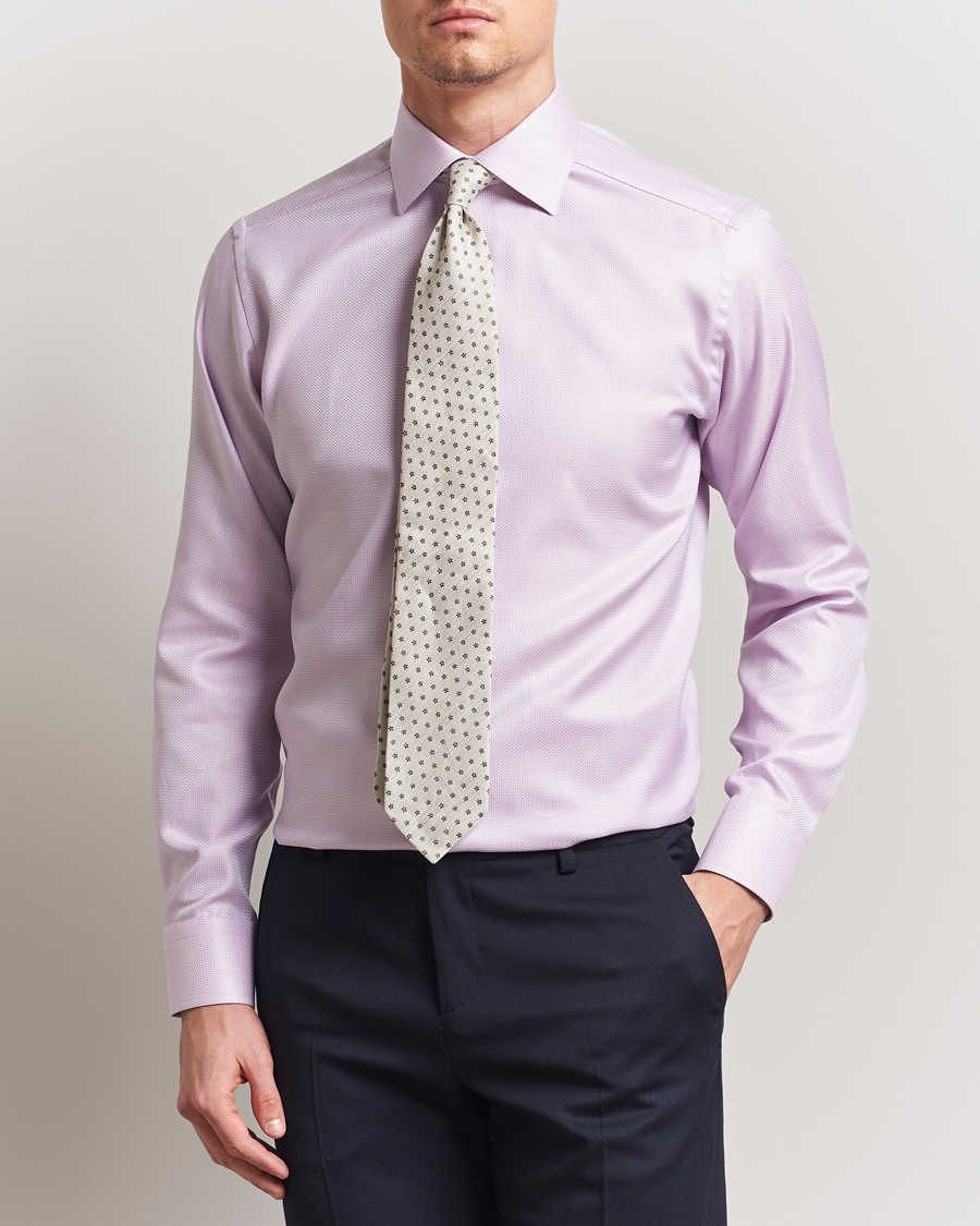 Men | Shirts | Eton | Slim Fit Signature Dobby Shirt Pink