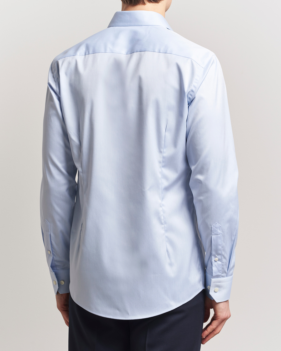 Men | Shirts | Eton | Slim Fit Signature Twill Contrast Shirt Light Blue