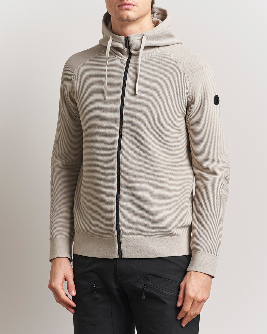 Men | Sweaters & Knitwear | Sail Racing | Element Seamless Hooded Full Zip Sand
