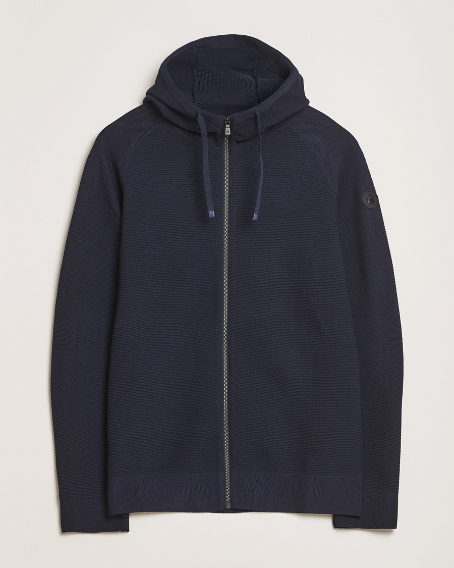 Men | Sweaters & Knitwear | Sail Racing | Element Seamless Hooded Full Zip Dark Navy
