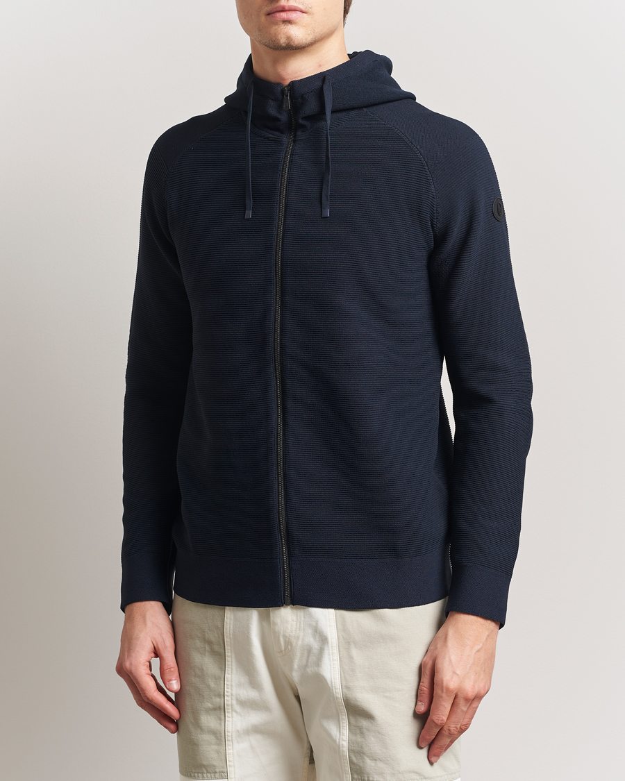 Men | Sweaters & Knitwear | Sail Racing | Element Seamless Hooded Full Zip Dark Navy