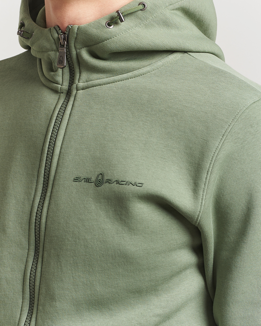 Men | Sweaters & Knitwear | Sail Racing | Bowman Full Zip Hoodie Hedge Green