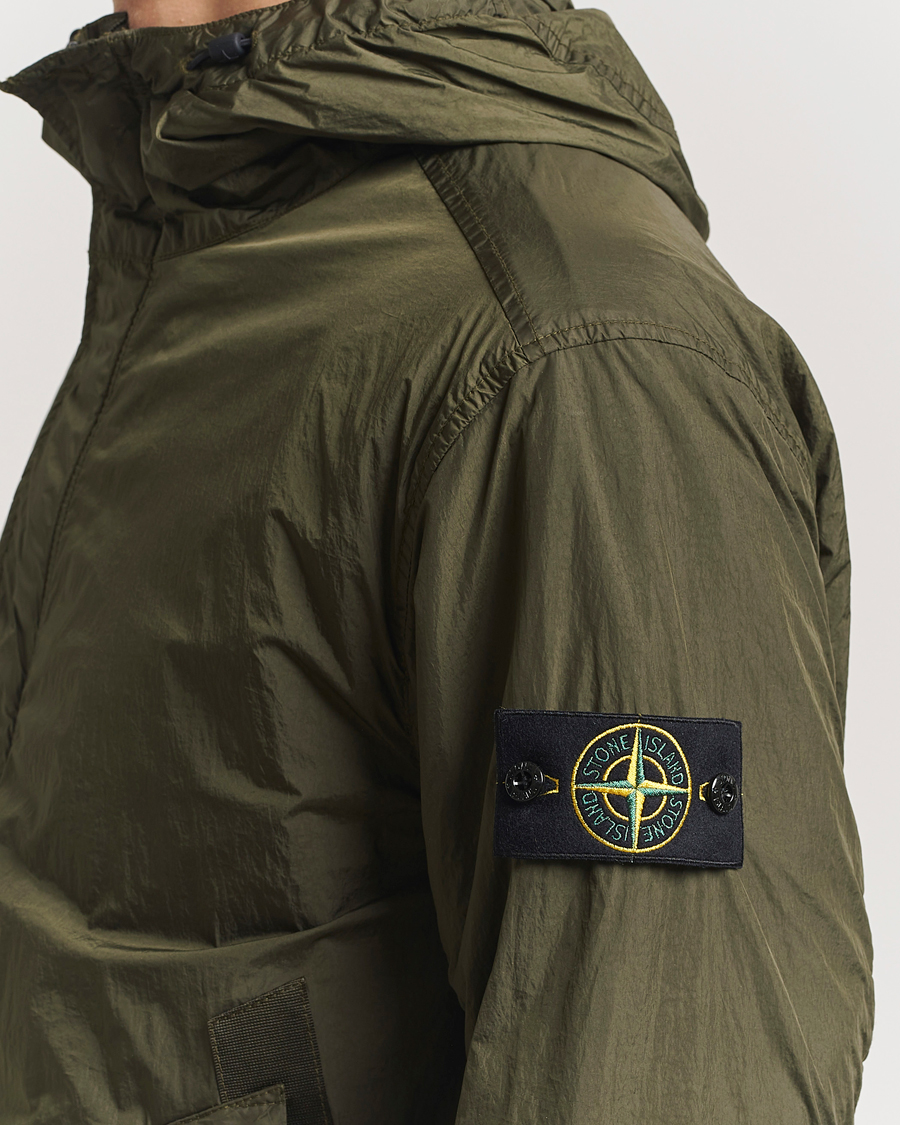 Men | Coats & Jackets | Stone Island | Crinkle Reps Hooded Jacket Military Green