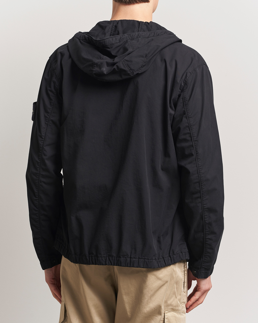 Stone Island Supima Cotton Stretch Hooded Jacket Black at