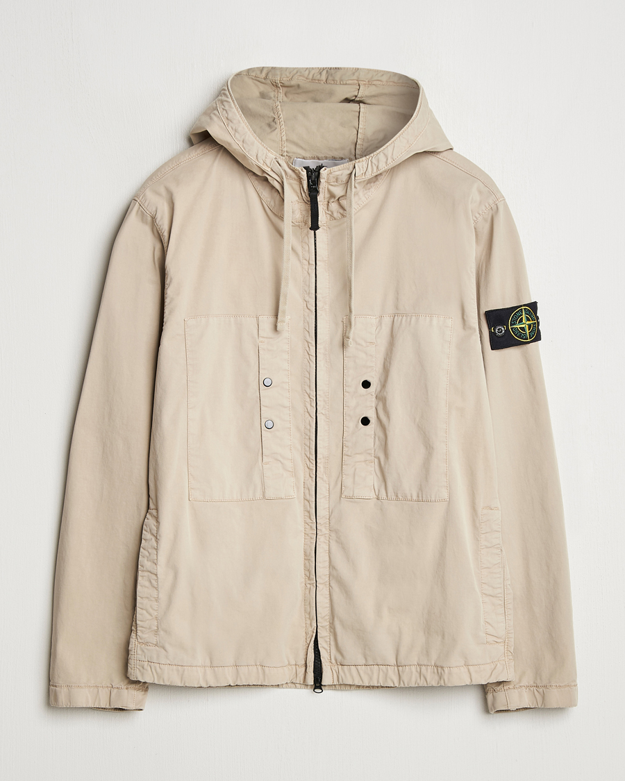 Men | Coats & Jackets | Stone Island | Supima Cotton Stretch Hooded Jacket Desert