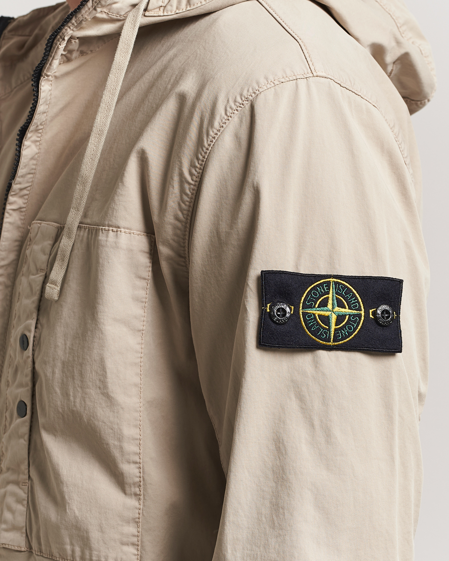 Men | Coats & Jackets | Stone Island | Supima Cotton Stretch Hooded Jacket Desert