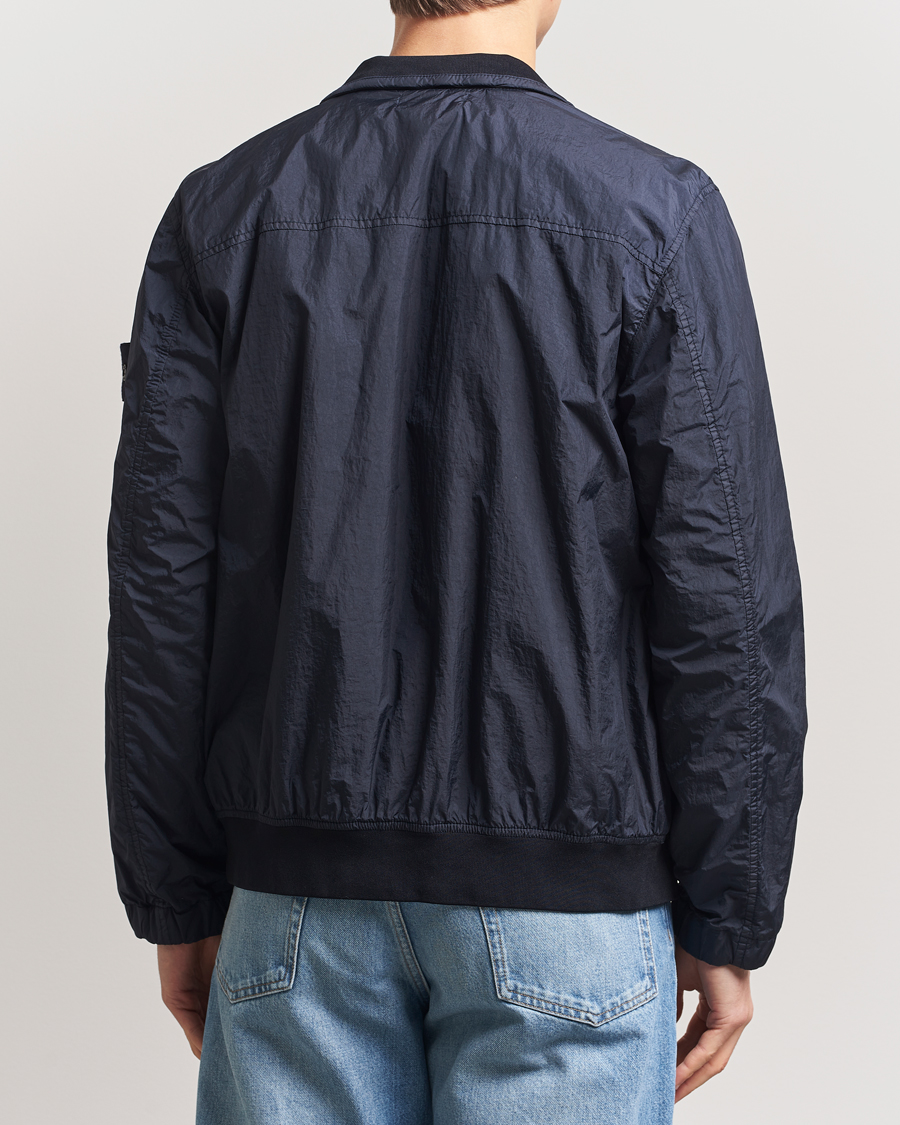 Stone Island Crinkle Reps Short Jacket Navy Blue at CareOfCarl.com