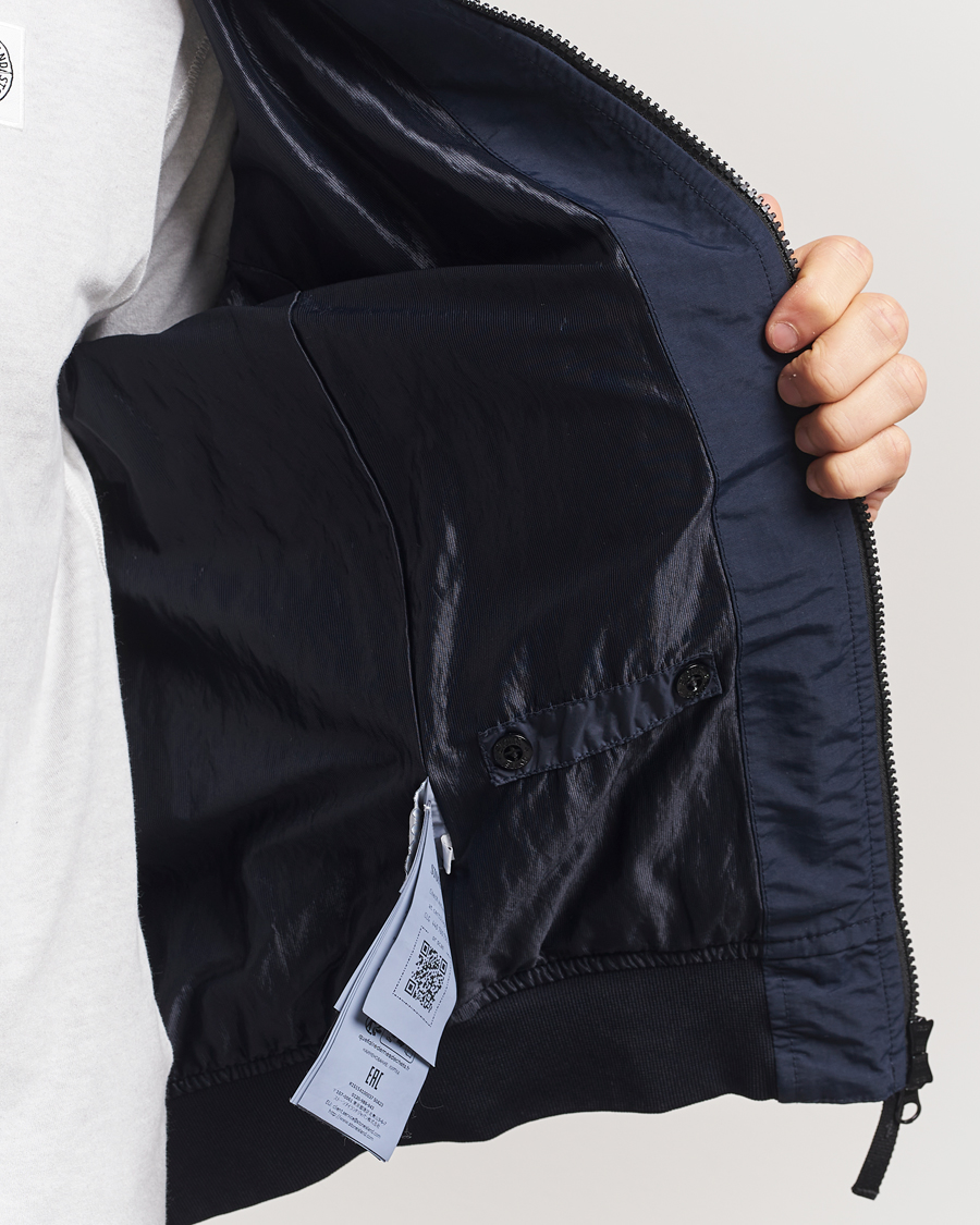 Stone Island Crinkle Reps Short Jacket Navy Blue at CareOfCarl.com