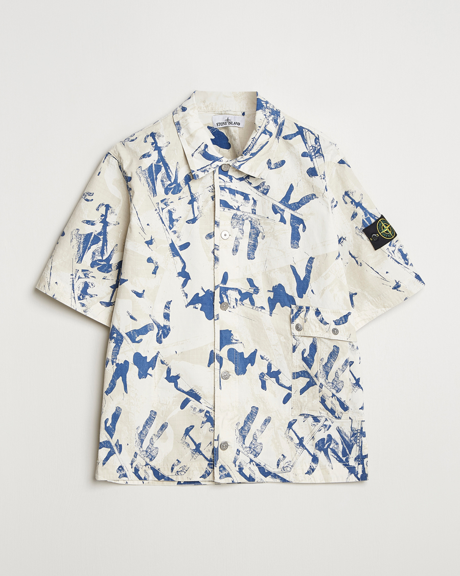 Men | Shirts | Stone Island | Stretch Ripstop Camo Short Sleeve Shirt Desert