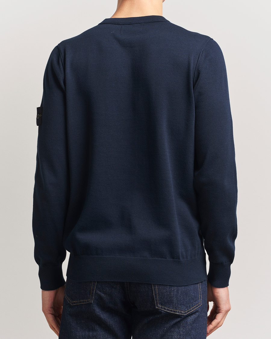 Men | Sweaters & Knitwear | Stone Island | Soft Organic Cotton Crew Neck Navy Blue
