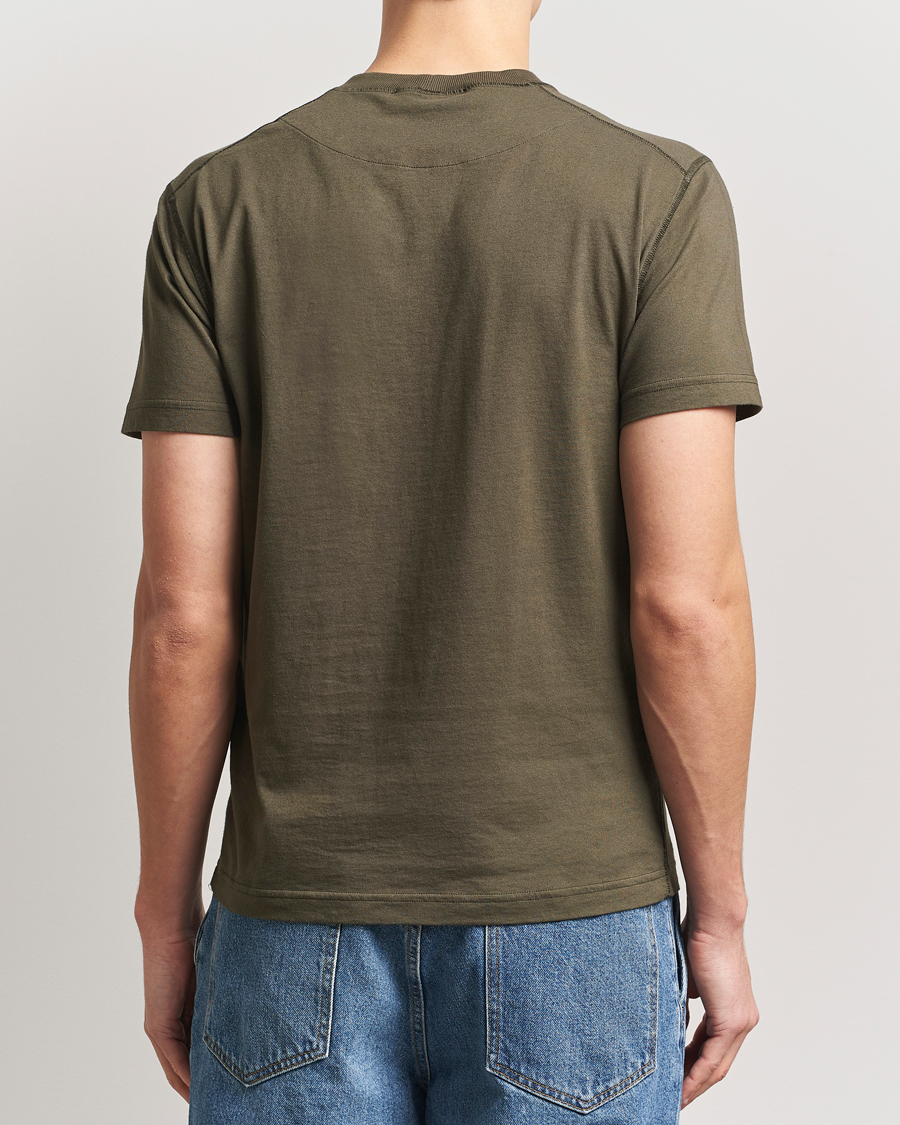 Men | T-Shirts | Stone Island | Organic Cotton Fissato Effect T-Shirt Military Green