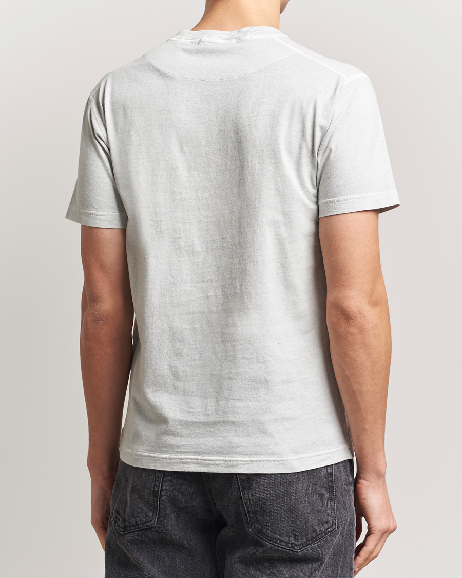Men | T-Shirts | Stone Island | Organic Cotton Fissato Effect T-Shirt Pearl Grey