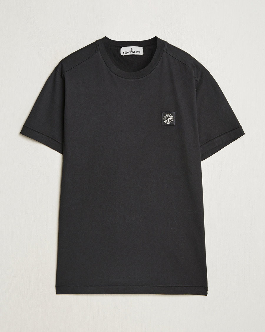 Men | T-Shirts | Stone Island | Garment Dyed Cotton Jersey T-Shirt Black