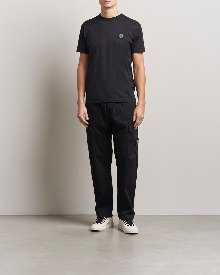 Men | T-Shirts | Stone Island | Garment Dyed Cotton Jersey T-Shirt Black
