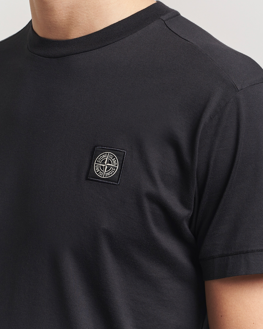Men | T-Shirts | Stone Island | Garment Dyed Cotton Jersey T-Shirt Black