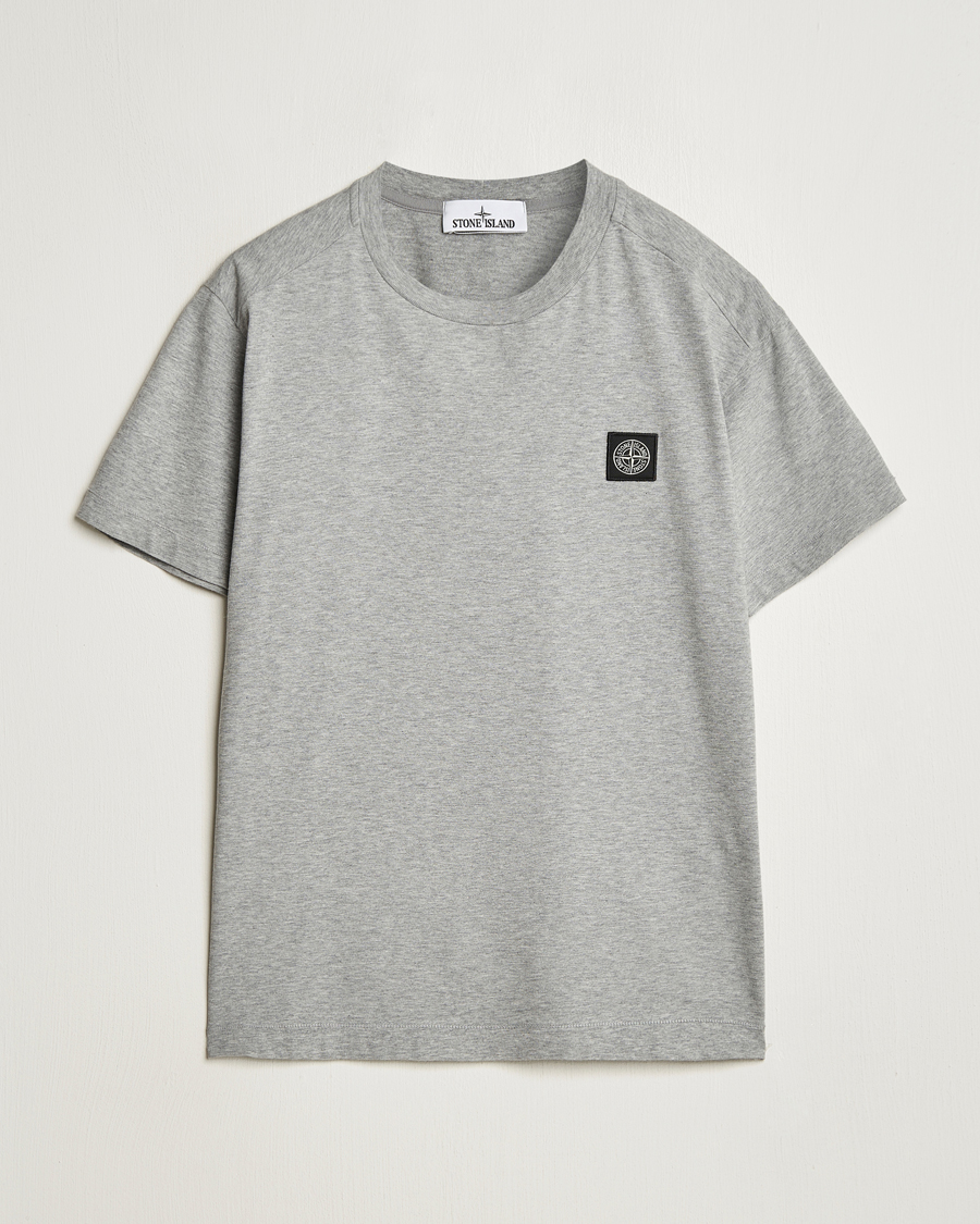 Men | T-Shirts | Stone Island | Garment Dyed Cotton Jersey T-Shirt Melange Grey