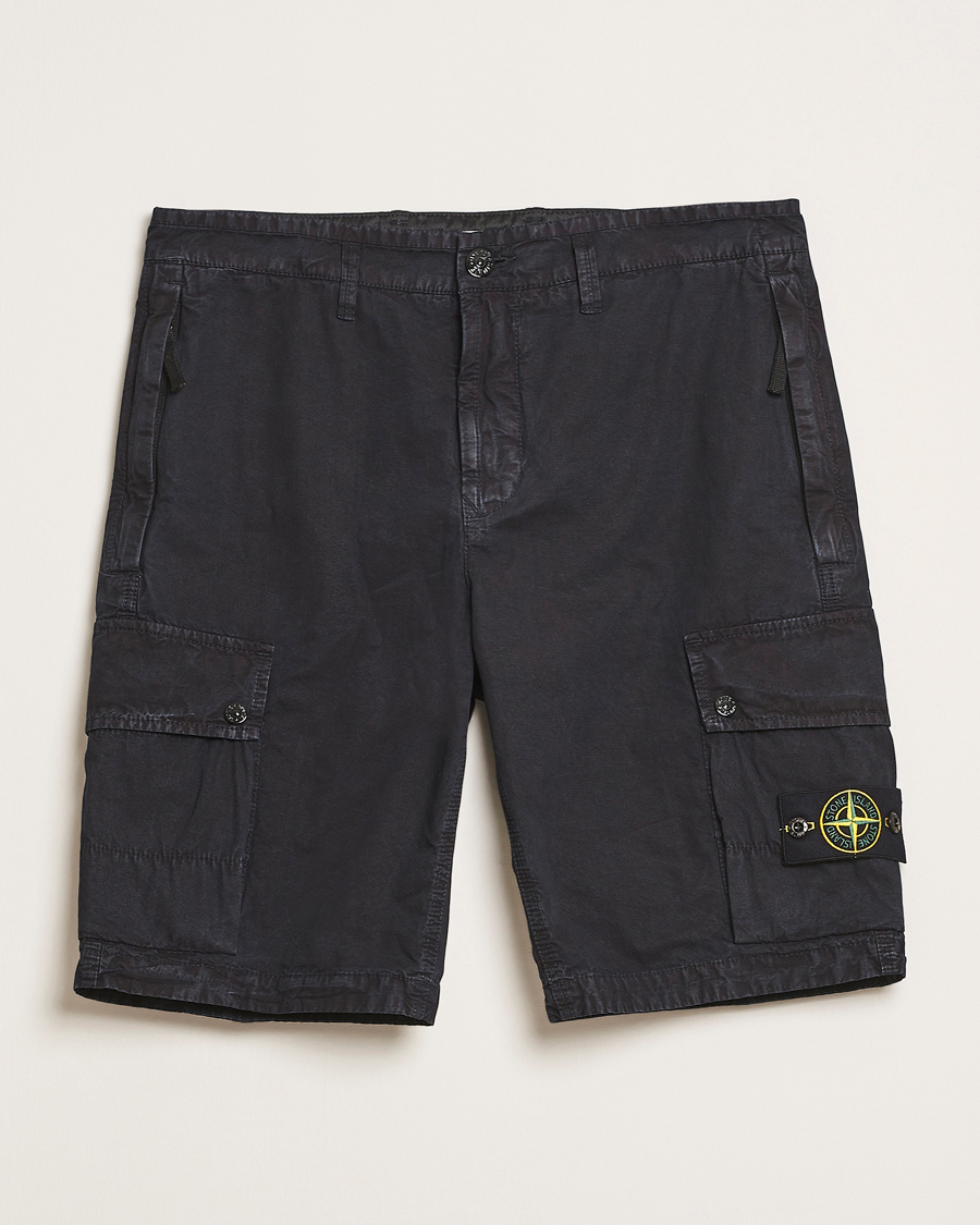 Men | Shorts | Stone Island | Brushed Cotton Canvas Cargo Shorts Navy Blue