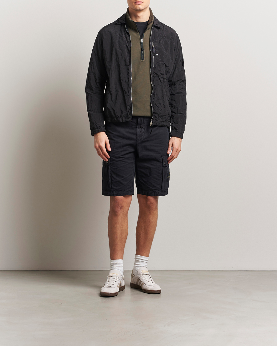 Men | Shorts | Stone Island | Brushed Cotton Canvas Cargo Shorts Navy Blue
