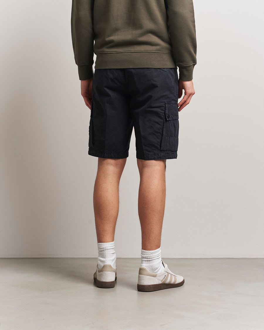 Men | Shorts | Stone Island | Brushed Cotton Canvas Cargo Shorts Navy Blue