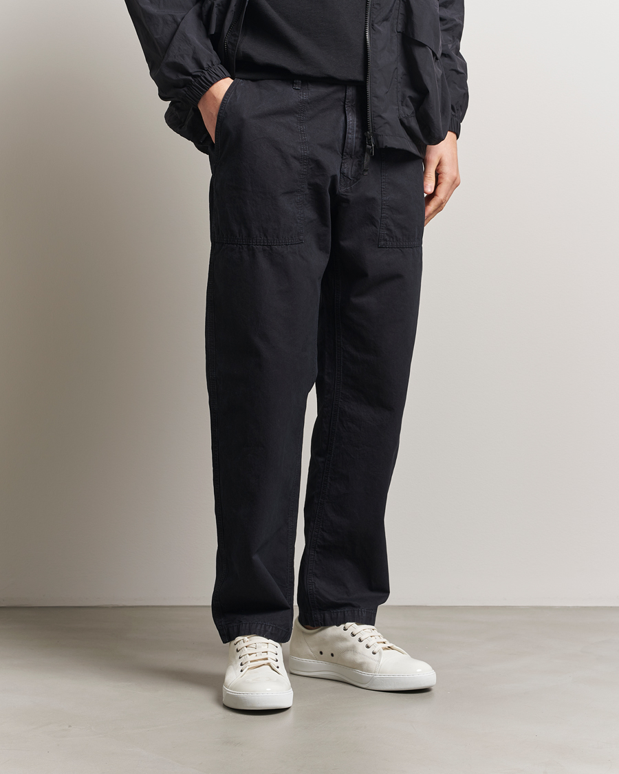Men | Trousers | Stone Island | Brushed Cotton Canvas Fatigue Pants Navy Blue