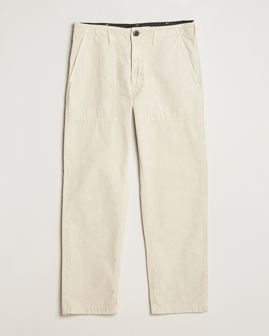 Men | Trousers | Stone Island | Brushed Cotton Canvas Fatigue Pants Sand