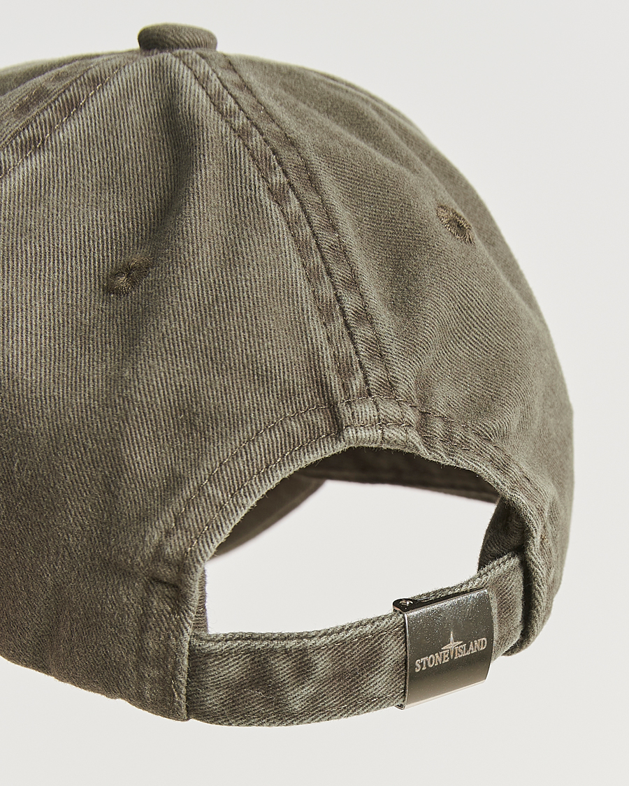 Stone Island Cotton Gabardine Cap Military Green at CareOfCarl.com