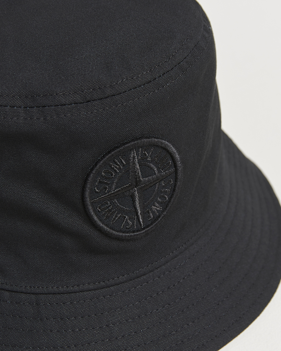 Men | Stone Island Logo Bucket Hat Black | Stone Island | Logo Bucket Hat Black
