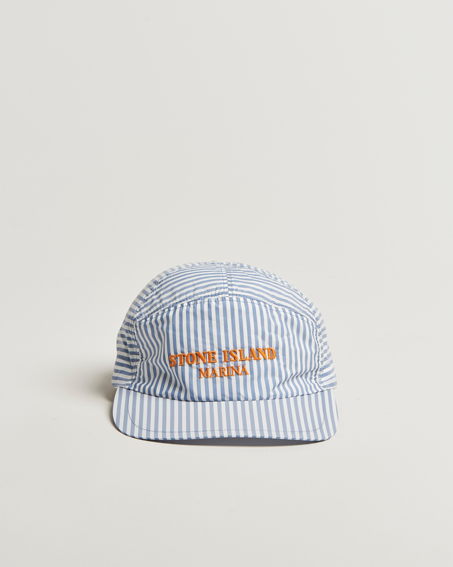 Men | Stone Island Marina Striped Cap Blue Marine | Stone Island | Marina Striped Cap Blue Marine
