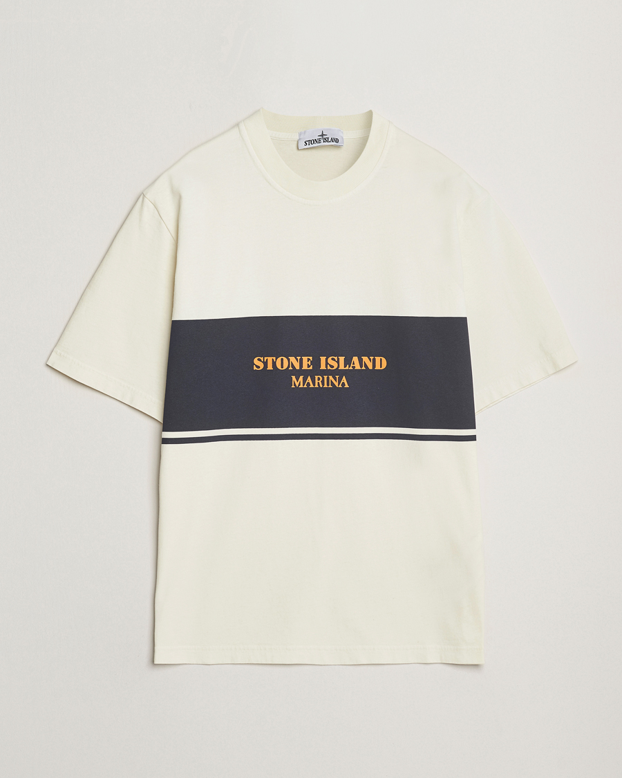 Men | T-Shirts | Stone Island | Marina Organic Cotton T-Shirt Ivory