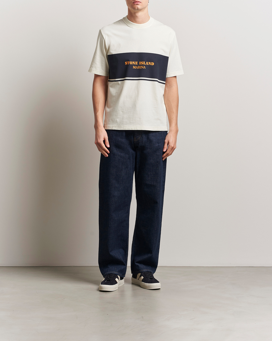 Men | T-Shirts | Stone Island | Marina Organic Cotton T-Shirt Ivory