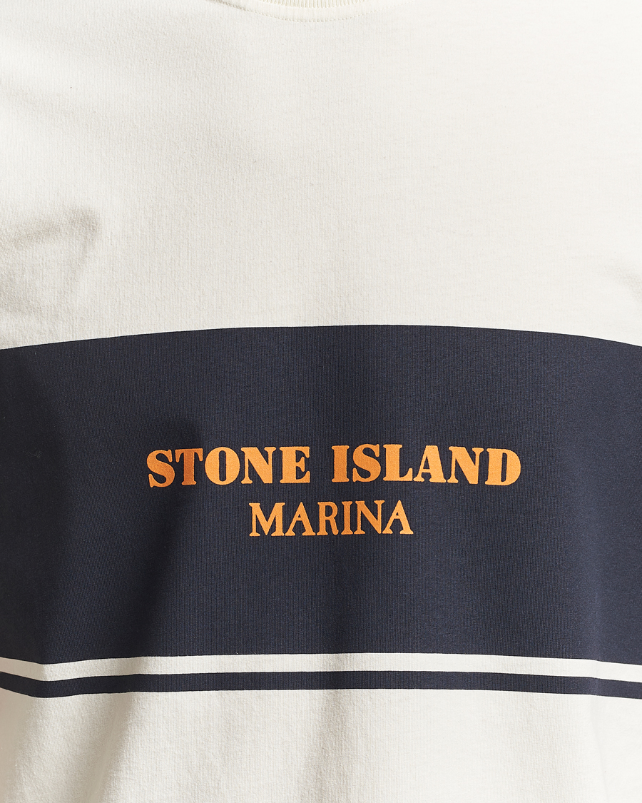Stone Island Marina Organic Cotton T-Shirt Ivory at CareOfCarl.com
