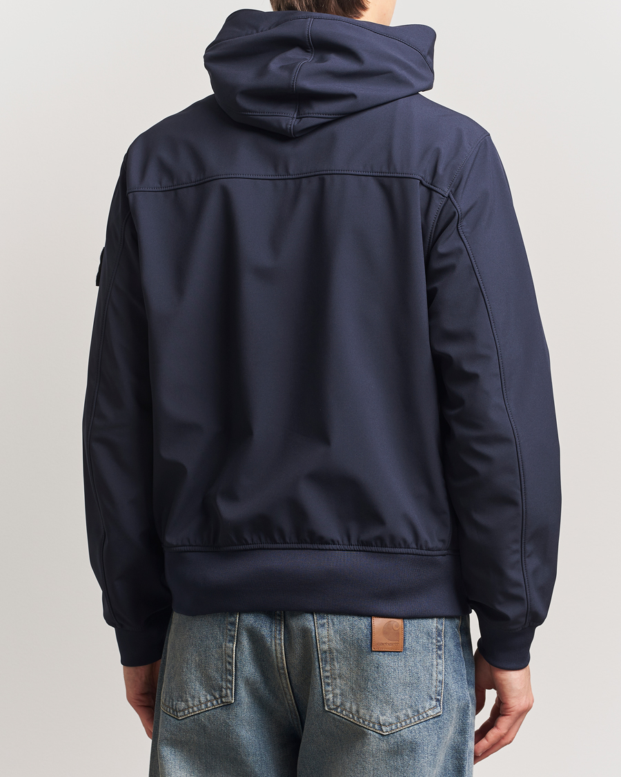 Men | Coats & Jackets | Stone Island | Soft Shell Hooded Jacket Navy Blue