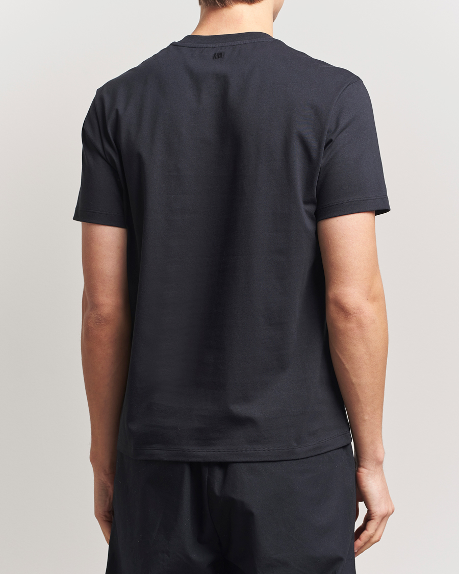 Men | T-Shirts | AMI | Tonal Heart Logo T-Shirt Black