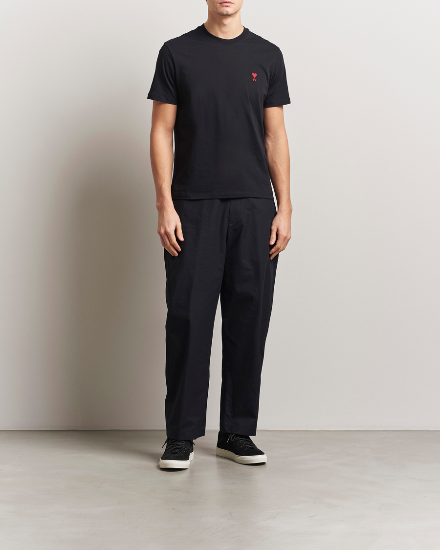 Men | T-Shirts | AMI | Heart Logo T-Shirt Black