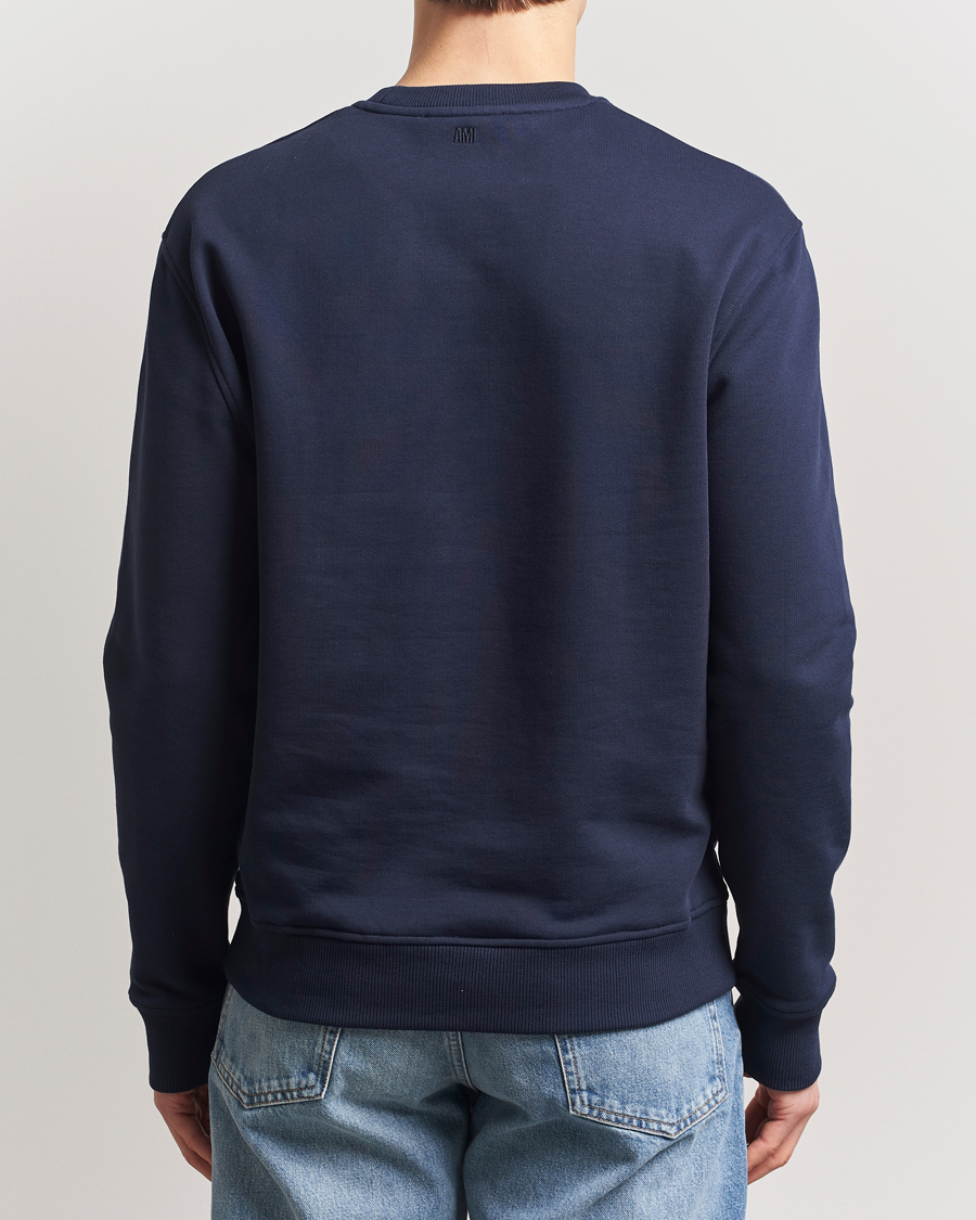Men | Sweaters & Knitwear | AMI | Heart Logo Sweatshirt Night Blue