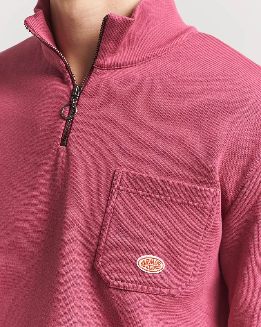 Men | Sweaters & Knitwear | Armor-lux | Camionneur Cotton Half Zip Sweater Malaga
