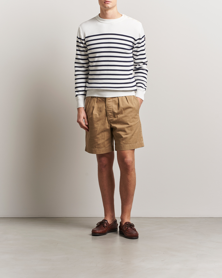 Men | Sweaters & Knitwear | Armor-lux | Groix Striped Sweater Milk/Navy