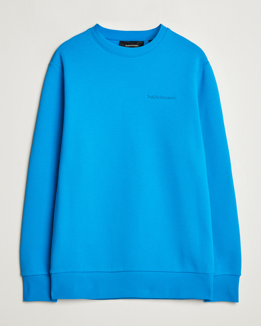 Men | Sweaters & Knitwear | Peak Performance | Original Crew Neck Sweatshirt Brilliant Blue
