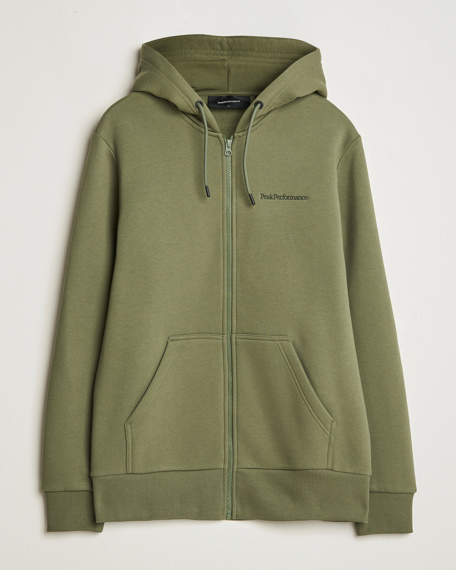 Men | Sweaters & Knitwear | Peak Performance | Original Full Zip Hoodie Pine Needle