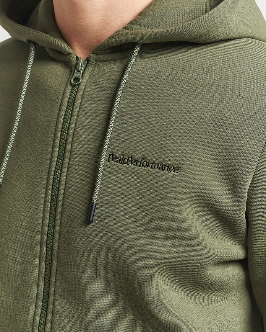 Men | Sweaters & Knitwear | Peak Performance | Original Full Zip Hoodie Pine Needle