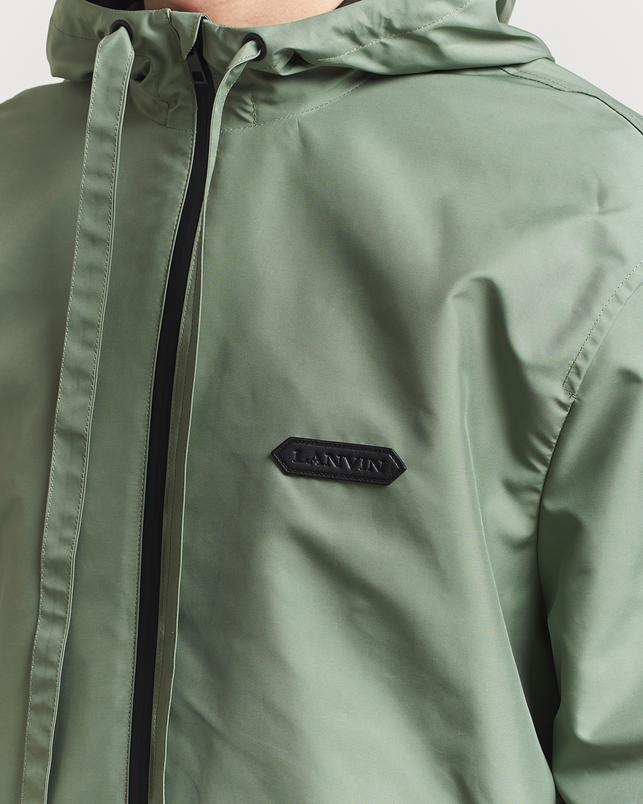 Men | Coats & Jackets | Lanvin | Hooded Windbreaker Sage Green