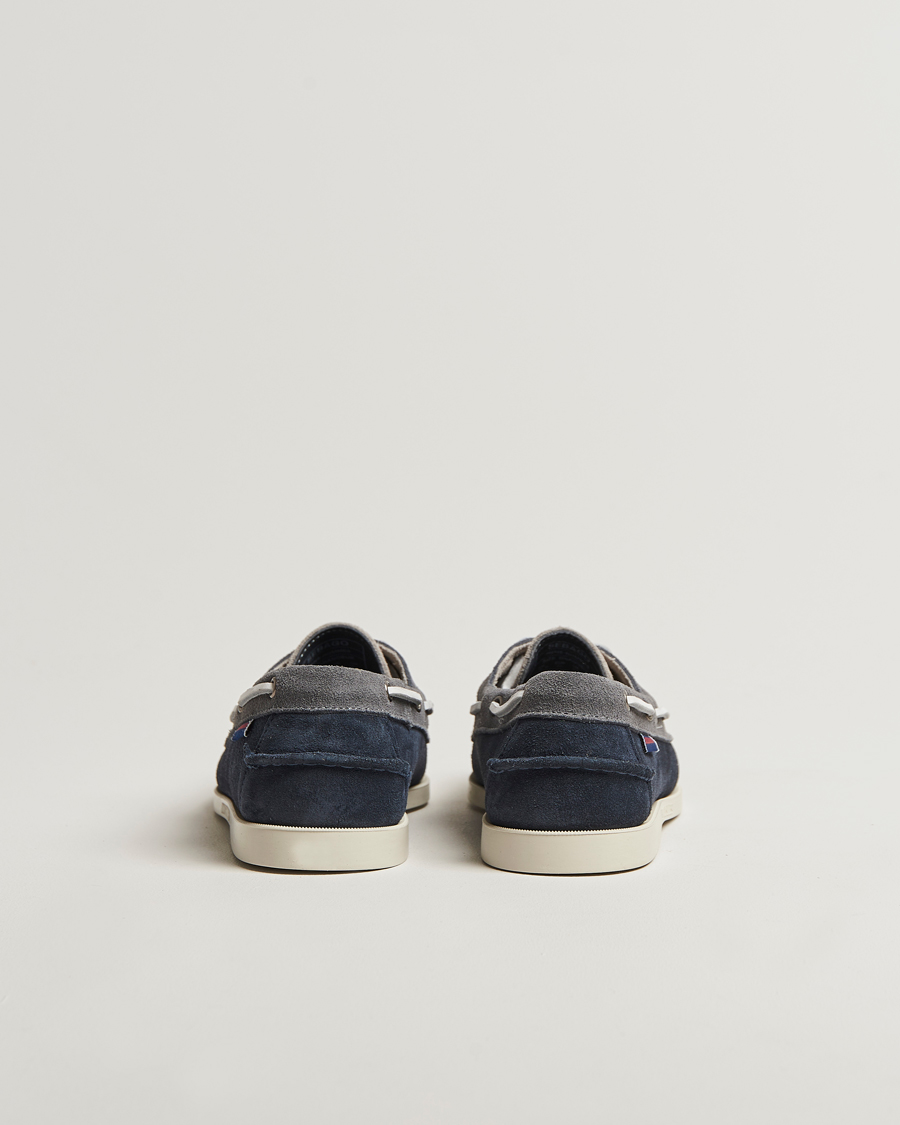 Men | Sebago Docksides Portland Jib Boat Shoe Navy/Grey | Sebago | Docksides Portland Jib Boat Shoe Navy/Grey