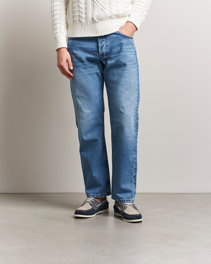 Men | Boat Shoes | Sebago | Docksides Portland Jib Boat Shoe Navy/Grey