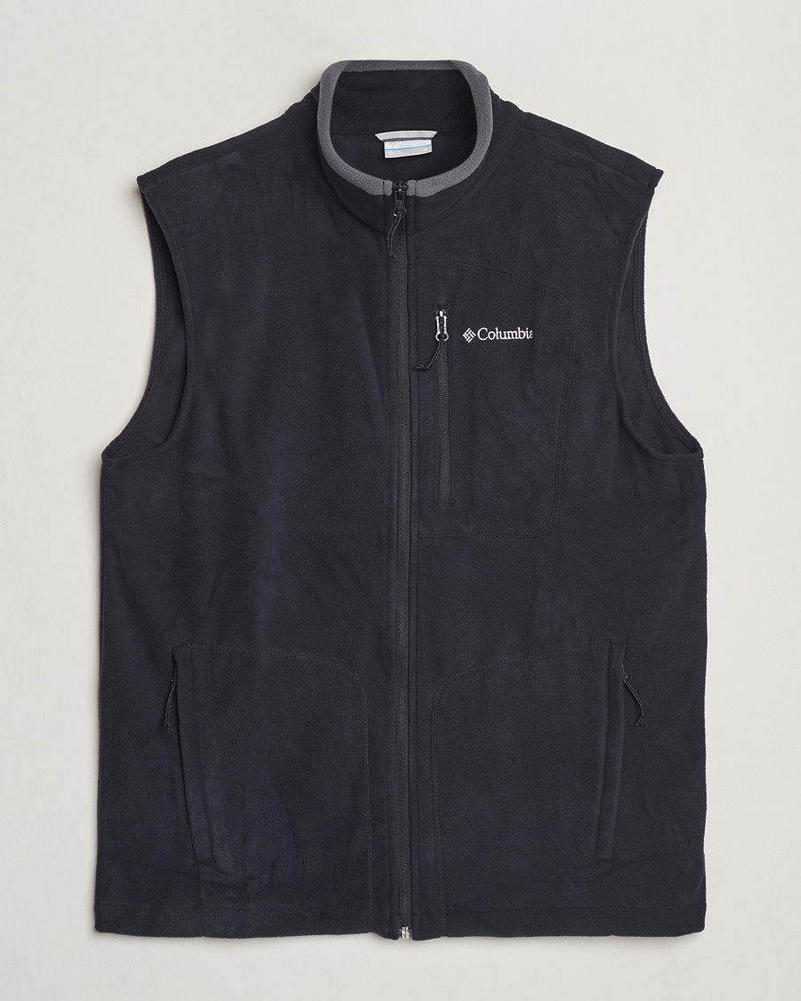 Men | Sweaters & Knitwear | Columbia | Fast Trek Full Zip Fleece Vest Black