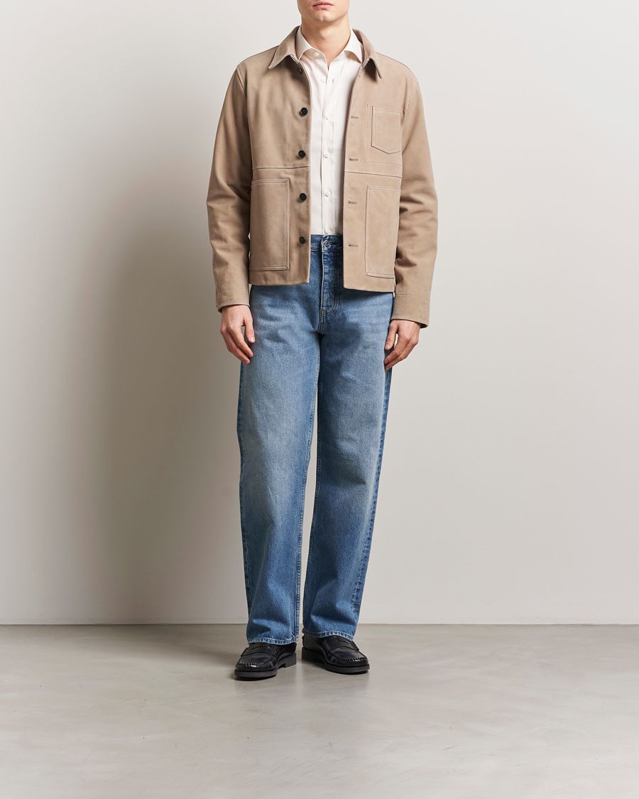 Men | Coats & Jackets | Tiger of Sweden | Leeor Suede Jacket Light Brown