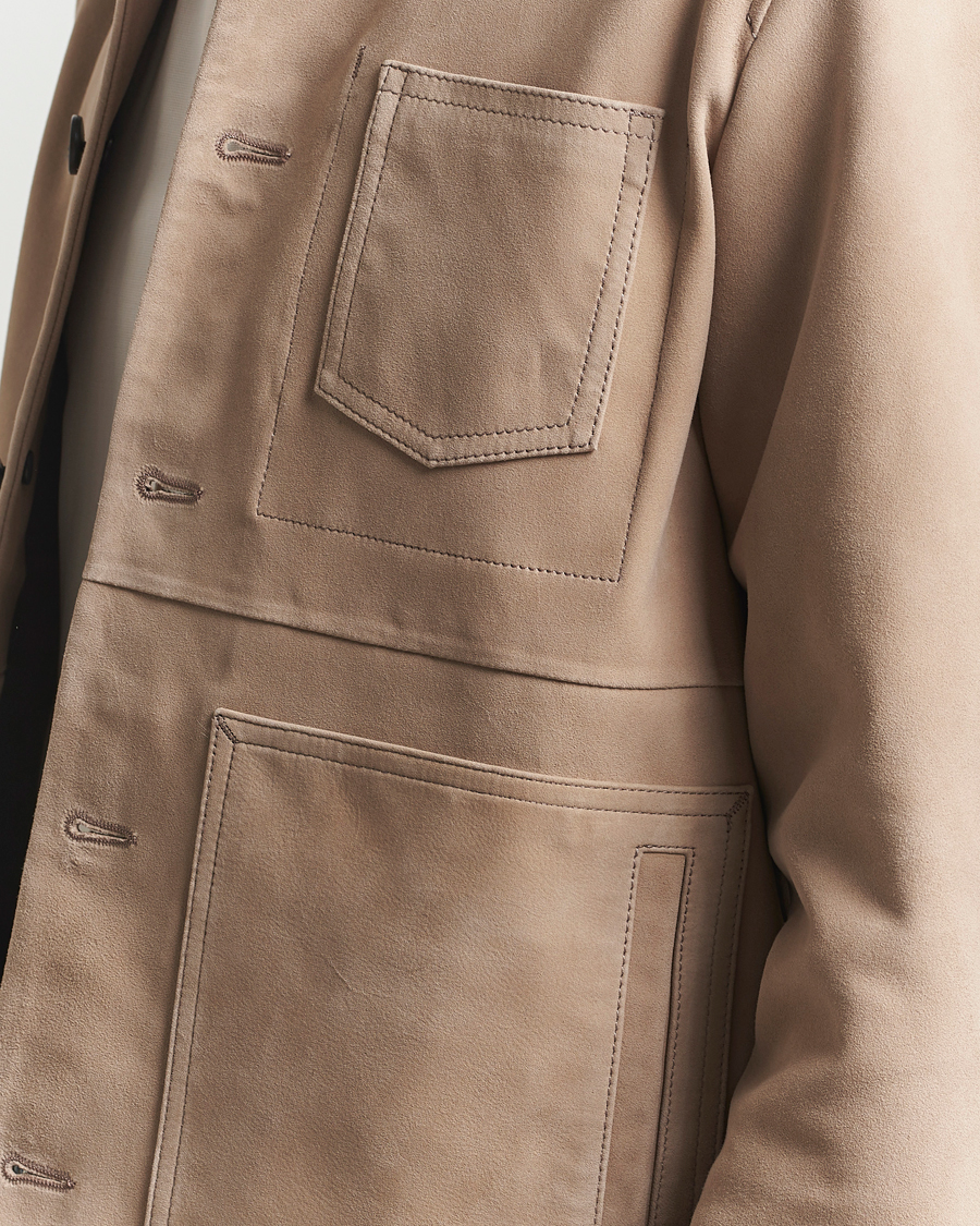 Men | Coats & Jackets | Tiger of Sweden | Leeor Suede Jacket Light Brown
