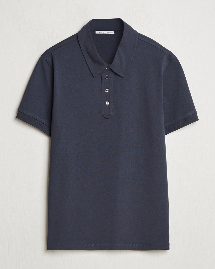 Men | Polo Shirts | Tiger of Sweden | Ronen Cotton Polo Light Ink