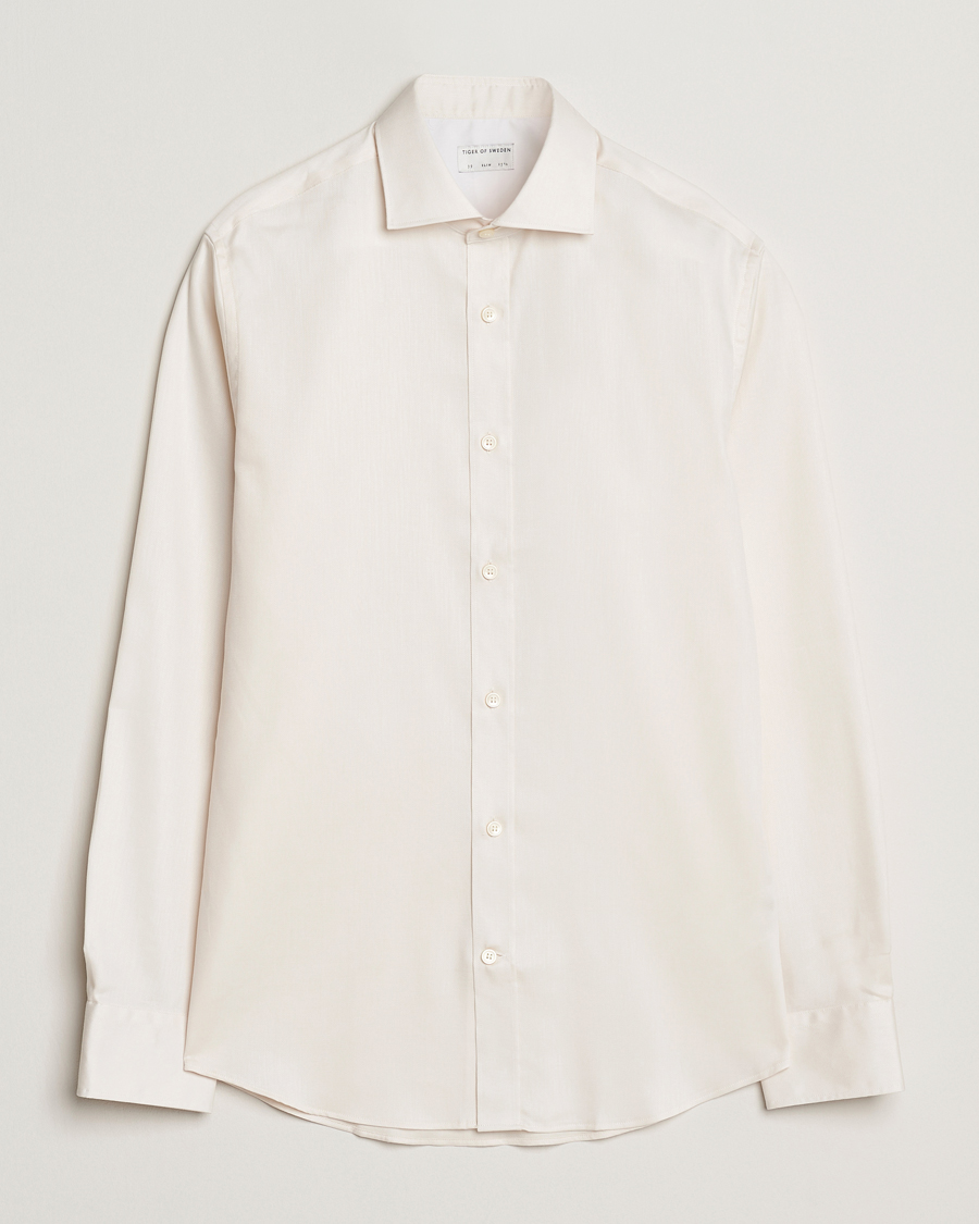 Men | Shirts | Tiger of Sweden | Adley Cotton Shirt Soft Beige