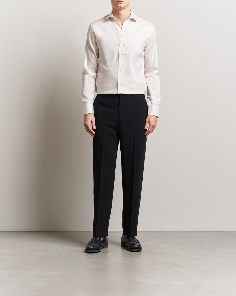 Men | Shirts | Tiger of Sweden | Adley Cotton Shirt Soft Beige